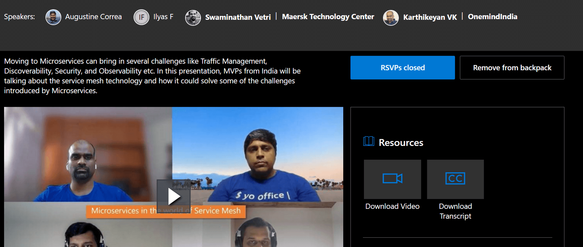 Wearing an MS Office T-shirt and taking part in a Microsoft Build 2021 session that we recorded in MS Teams