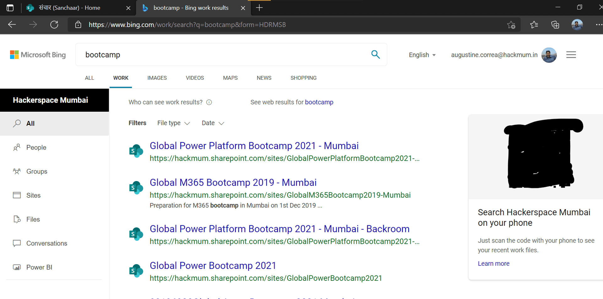 Search Sharepoint date on Microsoft Edge